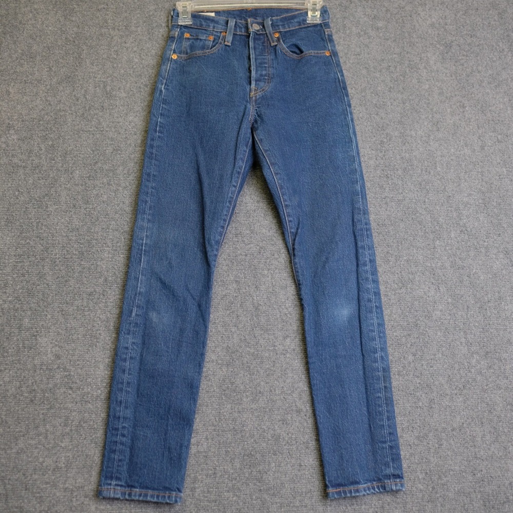 Levi's‎ 501 Skinny Jeans Womens 24 Blue Denim 501S Premium Career Classic Fitted